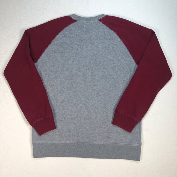 Carhartt‎ Sweater Men's M Gray Red Holbroock Bi-Color Sweatshirt Pullover - Picture 2 of 14